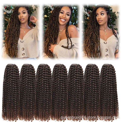 Passion Twist Hair 18 Inch Water Wave Synthetic Braids For Passion Twist Crochet Braiding Hair Goddess Locs Long Bohemian Locs